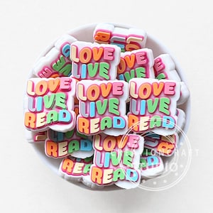 Love Live Read Focal Beads,Beadable Pen Focal,Ornament Beads