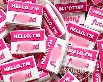 HELLO, I'M Funny Focal Beads,Shape Loose Beads DIY Keychain Jewelry Making