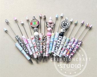 7Pcs/Lot Random Mixed Printed Beadable Pens DIY, Beadable Pen Blank, Beaded Pens, Print Pen