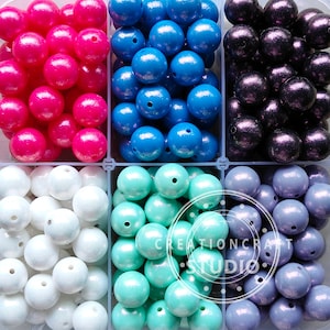 Perlas de silicona redondas a granel, perlas de silicona con estampado de ópalo, perlas de silicona redondas de 15 mm