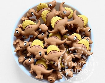 3D Dinosaur Beads,Spinosaurus Shape Silicone Focal Beads DIY Jewelry Pen Making