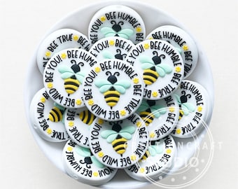 Bee Beads, Focal Beads, Silicone Beads Bulk, Bee Silicone Beads