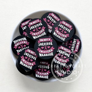 F**k Cancer Pink and Black Gumball Beads - 15 F**k Cancer Pink and Black Gumball Beads - 15