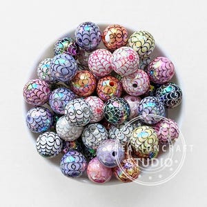 Cuentas acrílicas de telaraña de 16 mm, cuentas de chicle UV, cuentas de Halloween de colores variados, cuentas sueltas