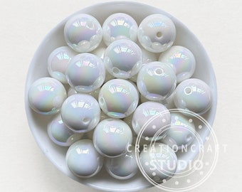 20 mm akrylowe koraliki z powłoką UV, koraliki AB Bubblegum, grube koraliki, koraliki 20 mm, koraliki Gumball