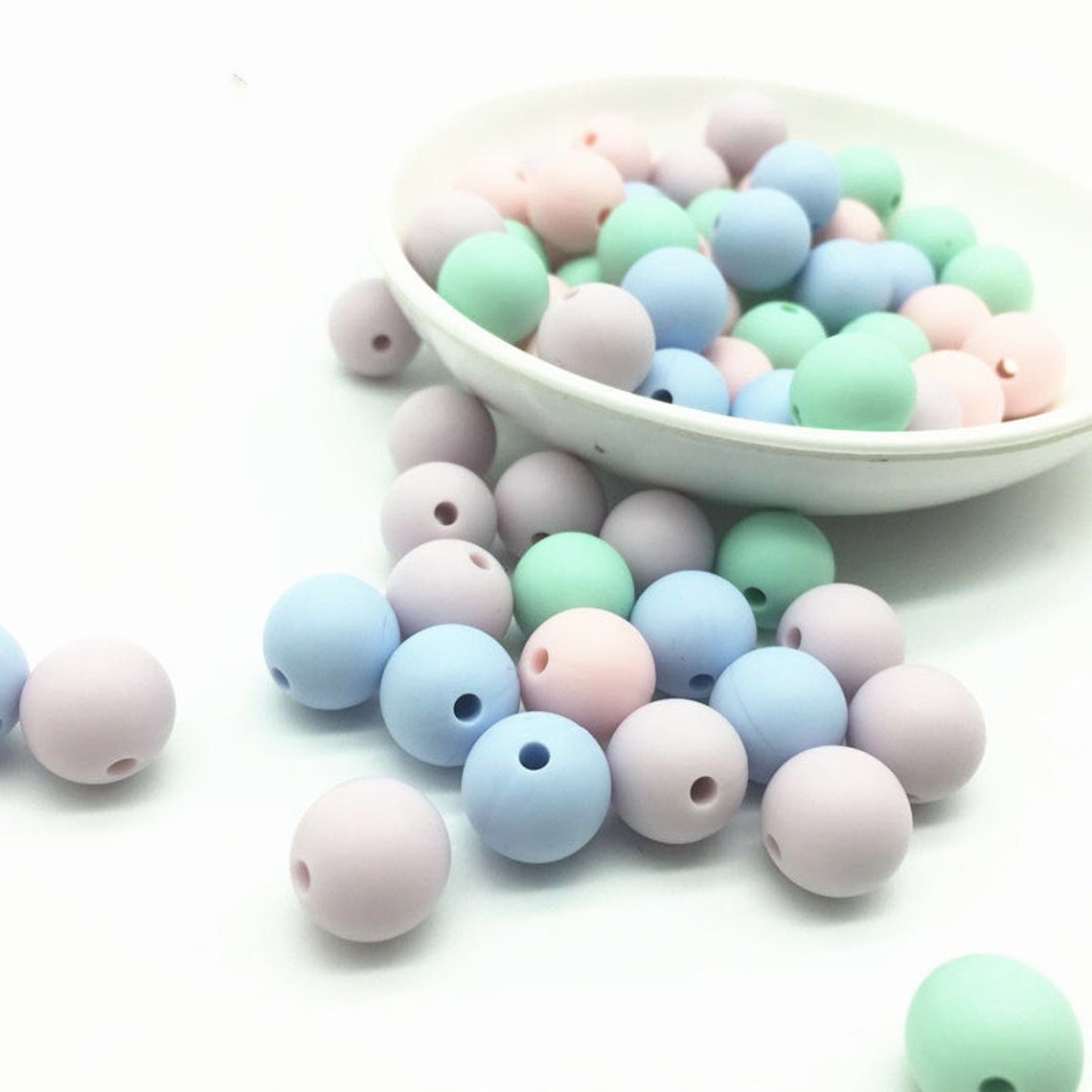Round Silicone Beads 10/20/50/100Pcs Loose Beads DIY Craft Etsy