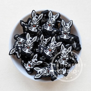 Silikon Zebra Perlen, Fokal Silikonperlen, Tier Zebra Silikonperlen