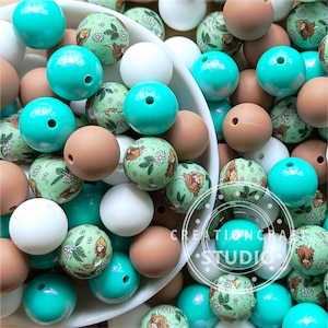 Western Silicone Beads Mix Lot,Assorted,DIY Beadable Pen Beads,Bulk 15mm Silicone Beads,Round Beads