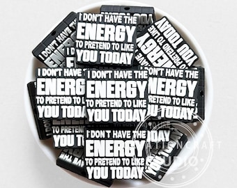 Funny Quotes Focal Beads,Soft Loose Beads DIY Keychain Pen Making