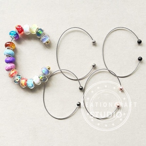 Beadable Bracelet Open Adjustable,Beadable Blank,Jewelry Making,Gift Ornament Accessories