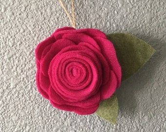 Felt flower ornament, flower ornament, Christmas ornament, ornament