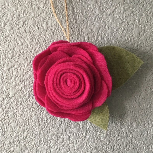 Felt flower ornament, flower ornament, Christmas ornament, ornament