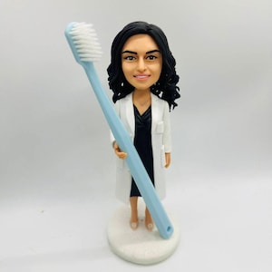 Custom Bobblehead,Personalized Dental Hygienist,A Unique Desk Ornament,Fun office decor for dental professionals,Custom Dentist Bobblehead
