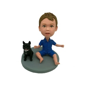 bobblehead personalizzati per bambini, regali per bambini/ragazzi/nipoti, bobblehead per bambini con cane/animale domestico, bobblehead per bambini