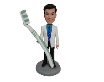 Bobbleheads doctor,custom dentist bobblehead,dentist gift,dentist graduation gift,polymer clay,houseman, Stomatology,pharmacist gift