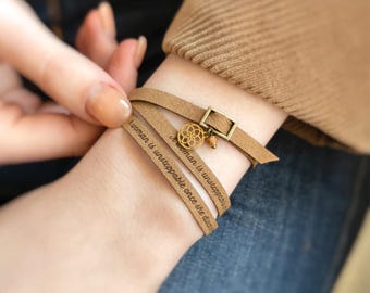 Regalos para chicas adolescentes, pulsera inspiradora personalizada, joyería con frases significativas