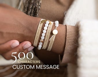 Pulsera con diseño de libro para mujer, pulsera con cita personalizada, regalo personalizado para amantes de los libros.