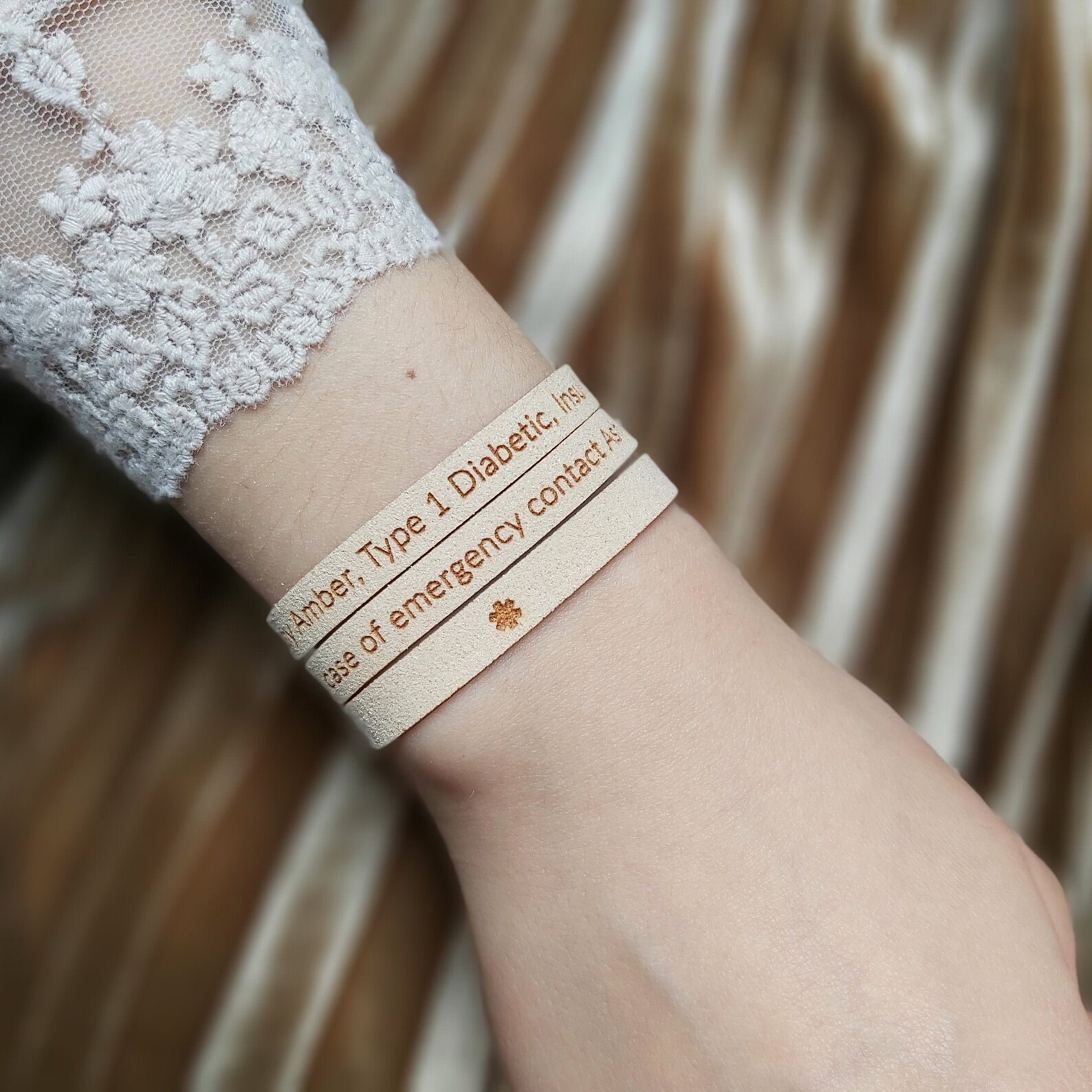 Diabetic Bracelet Medical Bracelet Women Medical Alert Etsy