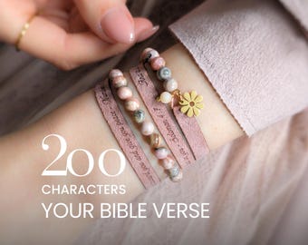 Pulsera con Cantar de los Cantares 4:7 para esposa, regalo cristiano personalizado.