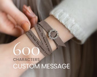 Pulsera con mensaje personalizado, regalo inspirador personalizado, pulseras con frases grabadas para mujer.