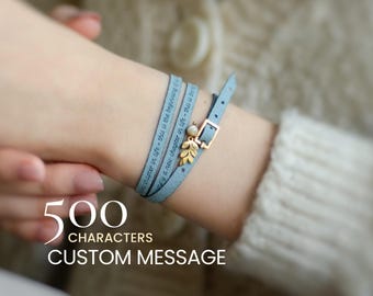 Regalo para adolescente, pulsera personalizada con mensaje inspirador, regalo personalizado para hija preadolescente