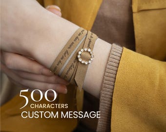 Pulsera inspiradora para mujer, regalo de ánimo personalizado