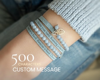 Pulsera motivacional para mujer, pulsera inspiradora personalizada, regalo de ánimo