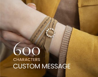 Pulsera inspiradora para mujer, regalo de ánimo personalizado