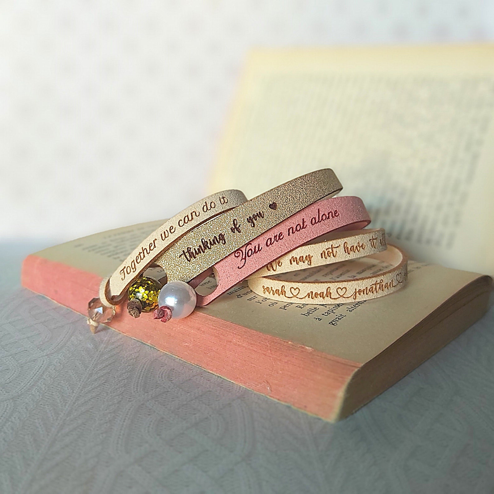 Thinking Of You Gifts Missing You Bracelet Personalized  Etsy