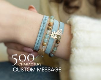 Pulsera de la confianza para adolescentes, pulsera de ánimo personalizada, regalo inspirador