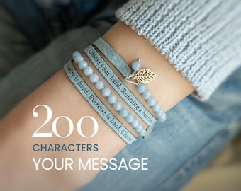 Pulsera motivacional para mujer, pulsera inspiradora personalizada, regalo de ánimo