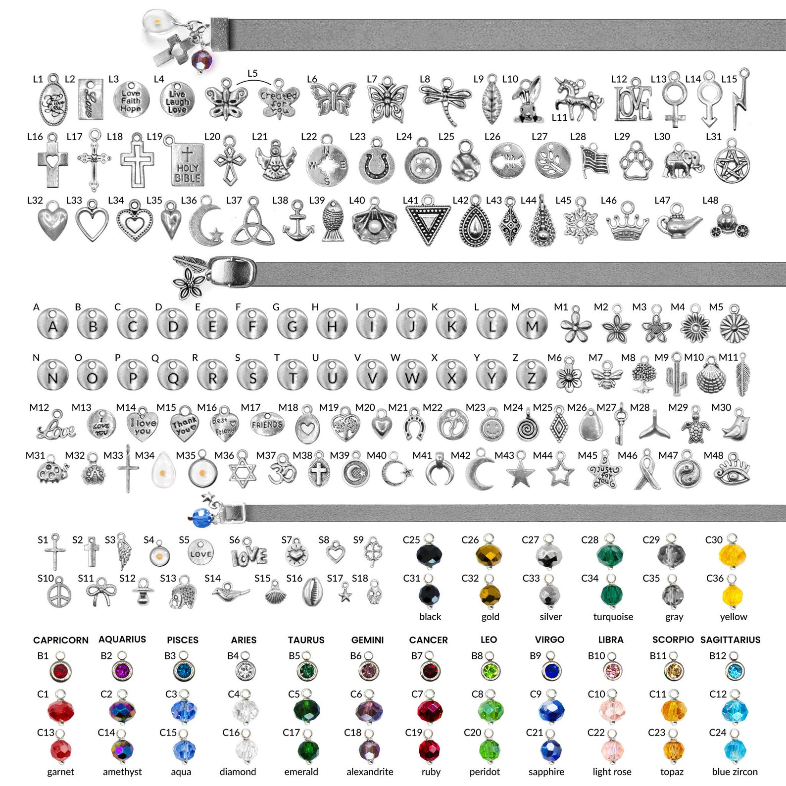 Add A Charm Personalized Charm Bracelet Custom Choose Your Etsy