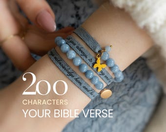 Pulsera Proverbios 3:5 para mujer, Confía en el Señor, Regalo cristiano personalizado