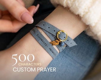 Pulsera personalizada para mujer, pulsera con cita grabada a medida, regalo con mensaje oculto