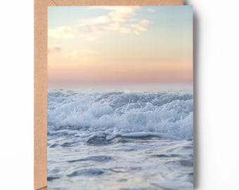 Brigantine NJ Sunrise Greeting Card, Coastal Beach Stationery