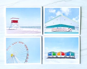 Wildwood Greeting Card Set of 8 – Retro Coastal NJ Photography Blank A2 Cards