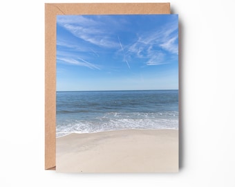 OCEAN WAVES Greeting Card – Cape May Photography Blank A2 Card with Kraft Envelope