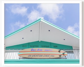 Retro Beach Motel Photography Print, Wildwood New Jersey Coastal Wall Art
