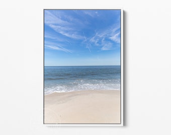 Framed Canvas NJ Beach Print, Ocean Waves Print, Cape May Wall Art, Jersey Shore Print, Cape May NJ Art, Cape May Art, Cape May Beach