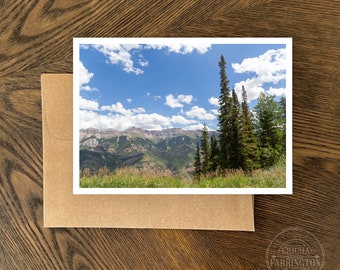 Nature Greeting Card, All Occasion, Blank Inside, Colorado Photography, Mountain Notecard, Art Print, Photo Notecard, Handmade, 5x7 Notecard