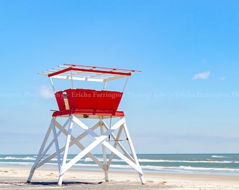 Wildwood Lifeguard Stand Print | Coastal Photography 4x4 (Mini Print) | Beach Wall Art | NJ Shore Decor | Small Coastal Gift