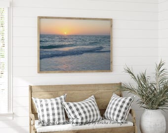 Coastal Ember – Sarasota Sunset Wall Art – Large Florida Coastal Photography – Gulf Coast Decor