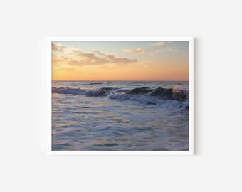 Brigantine New Jersey Sunrise Ocean Waves Photography Print
