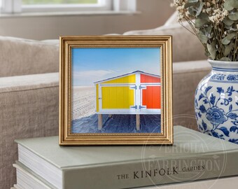 Wildwood Beach Boxes Print | Coastal Photography Mini Print (4x4) | NJ Shore Decor | Colorful Beach Print