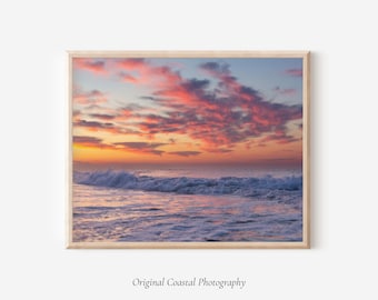 Brigantine Beach Sunrise Photography Print, Coastal Wall Art