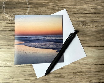 Sunrise Beach Notecard with Envelope, Blank Notecard, Sunrise Print, Beach Notecard, All Occasion Notecard