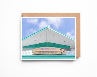 Wildwood BEL AIR Motel Greeting Card – Retro Coastal Photography Blank A2 Card