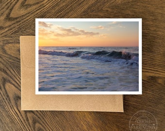 Greeting Card for Beach Lover, All Occasion, Blank Inside, Ocean Photography, Gift for Mom Frameable Art, Photo Notecard