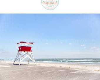New Jersey Beach Lifeguard Stand Photo Art, Wildwood NJ Lifeguard Stand Photography Print, Coastal Wall Art