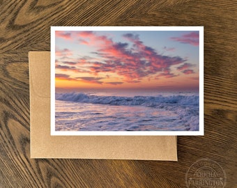 5x7 Greeting Card with Envelope, All Occasion, Blank Inside, Ocean Photography, Beach Notecard, Beach Art Print, Gift for Mom, Gift for Her
